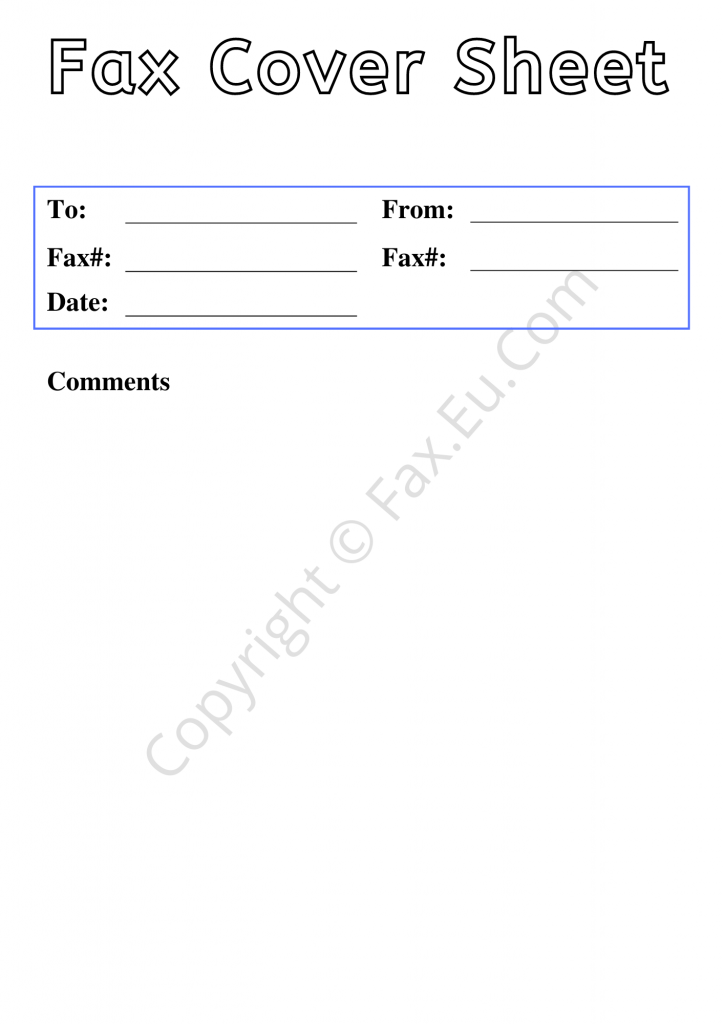 Outline Fax Cover Sheet PDF