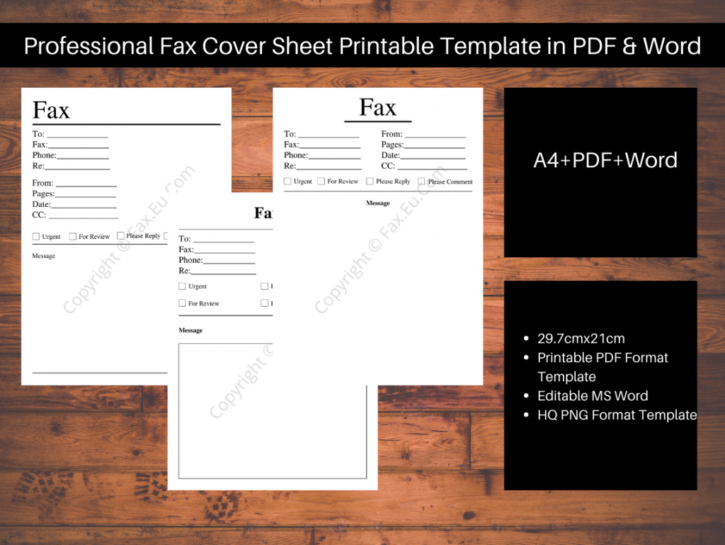 general fax cover letter template