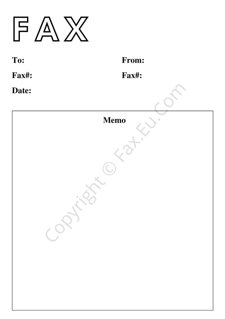 Sample Outline Fax Cover Sheet