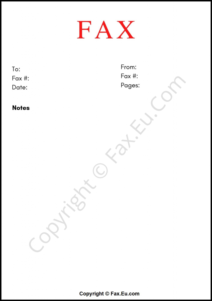 Sample Simple Fax Cover Sheet