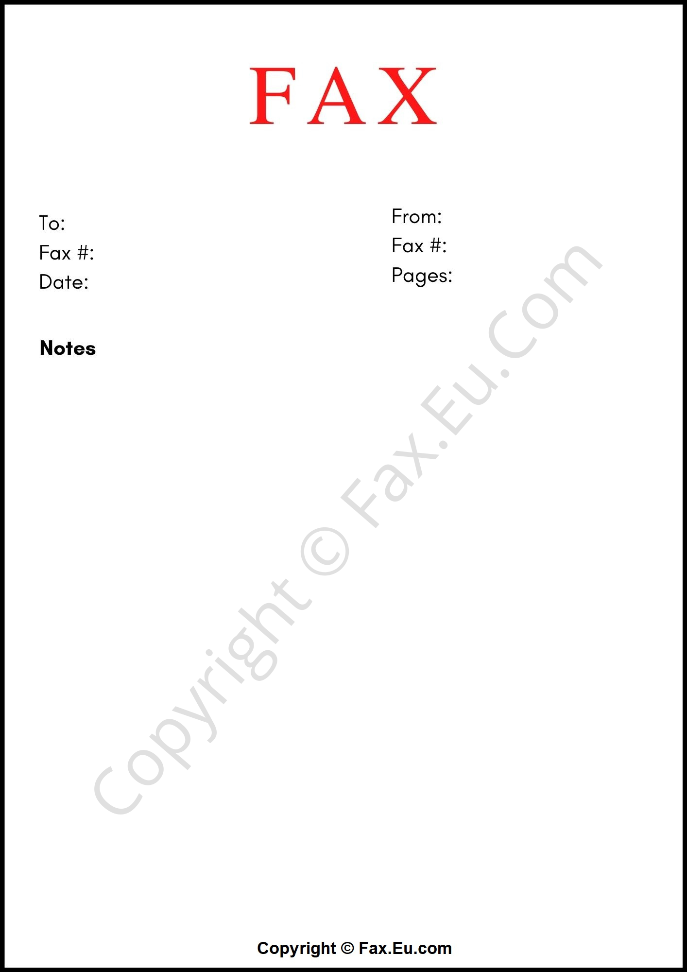 Simple Fax Cover Sheet – Printable and Editable - Free Fax Cover Sheet ...