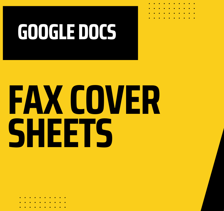 Fax Cover Sheet Creation By Using Google Docs With Samples