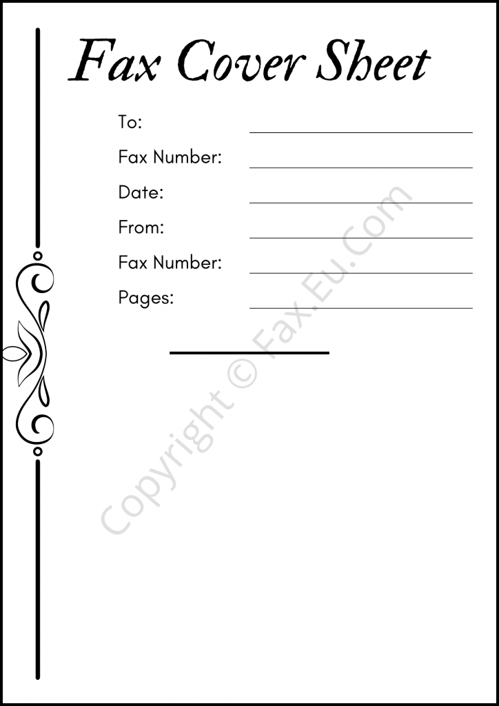 elegant fax cover sheet